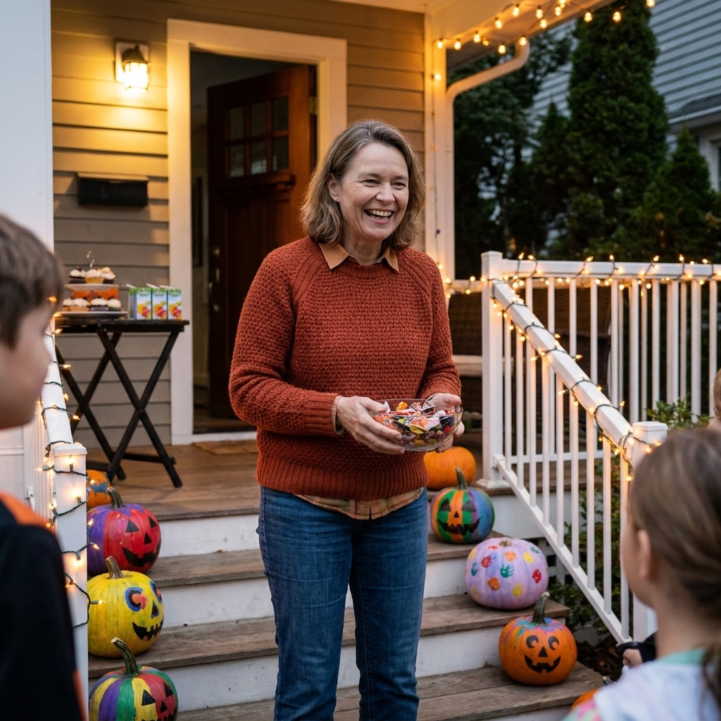 Kid-Friendly Halloween Porch Party Setup